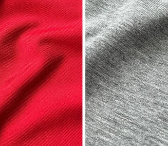 An image compares quick drying bamboo underwear fabric with soft bamboo mens underwear fabric