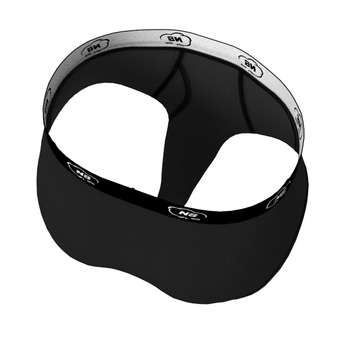 Inside view of 100% cotton mens briefs in black