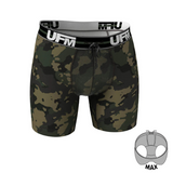 UFM Men's Underwear with a Pouch for scrotal support in Camo Polyester Max Support Boxer Briefs