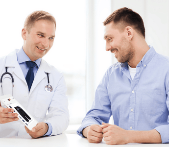 A urologist recommends UFM underwear to a man following a surgery