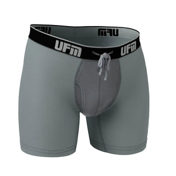 Gray Scrotal Support Mens Boxer Briefs
