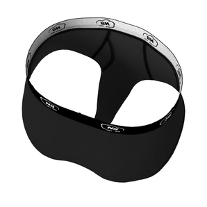 Inside view of 100% cotton mens briefs in black