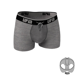 UFM Men's Underwear with a Pouch for scrotal support in Gray Bamboo Trunk in Regular Support