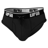 UFM Men's Underwear with a Pouch for scrotal support in Black Bamboo Brief