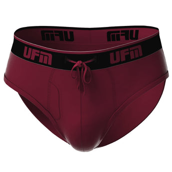 UFM Men's Underwear with a Pouch for scrotal support in Wine Bamboo Brief