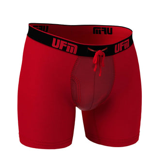 UFM Men's Underwear with a Pouch for scrotal support in Red Bamboo Boxer Brief