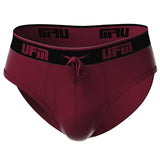 UFM Men's Underwear with a Pouch for scrotal support in wine briefs