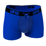 UFM Men's Underwear with a Pouch for scrotal support in Blue Bamboo Trunk