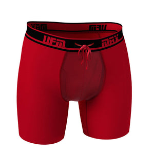 UFM Men's Underwear with a Pouch for scrotal support in Red Polyester Boxer Briefs