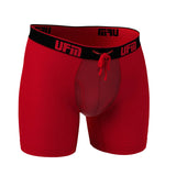 UFM Men's Underwear with a Pouch for scrotal support Polyester 6 inch Boxer Brief Red 800