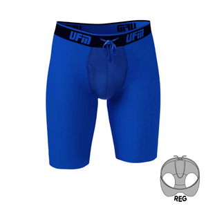 UFM Men's Underwear with a Pouch for scrotal support Polyester 9 inch Boxer Brief in Regular Support