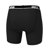 Back view of UFM Ball Pouch Underwear for scrotal support in Black Bamboo