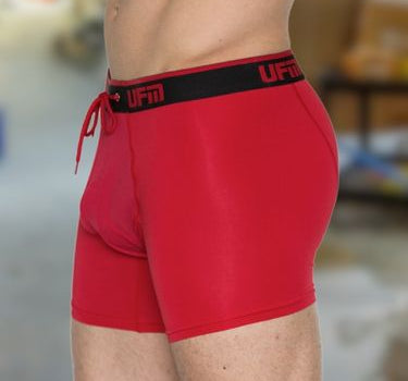 A man wears UFM underwear at work for ball support