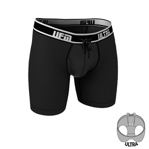 Front view of UFM ultra support ball hammock pouch underwear for men with cradled support design