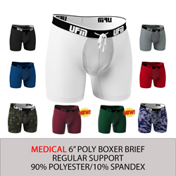 Polyester Boxer Briefs 6 3rd Gen Big and Tall Athletic Underwear for Men