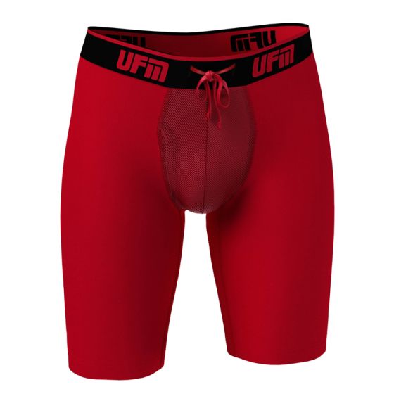 UFM Adjustable Support Boxer Brief 9" Polyester-Spandex REG Red 28-30 (S) - Env