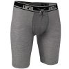 UFM Underwear for Men Bamboo 9 inch Reg Boxer Brief Gray 800 Medium Front